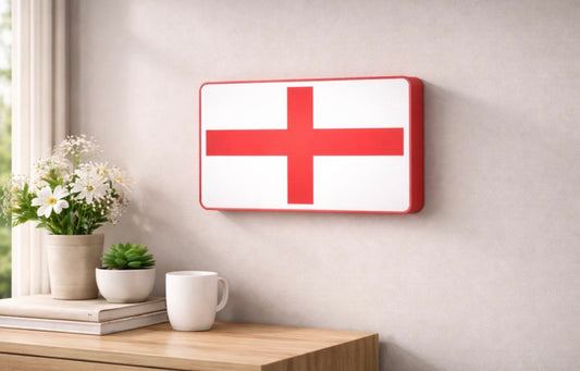 England Flag LED Dimmable Light Box
