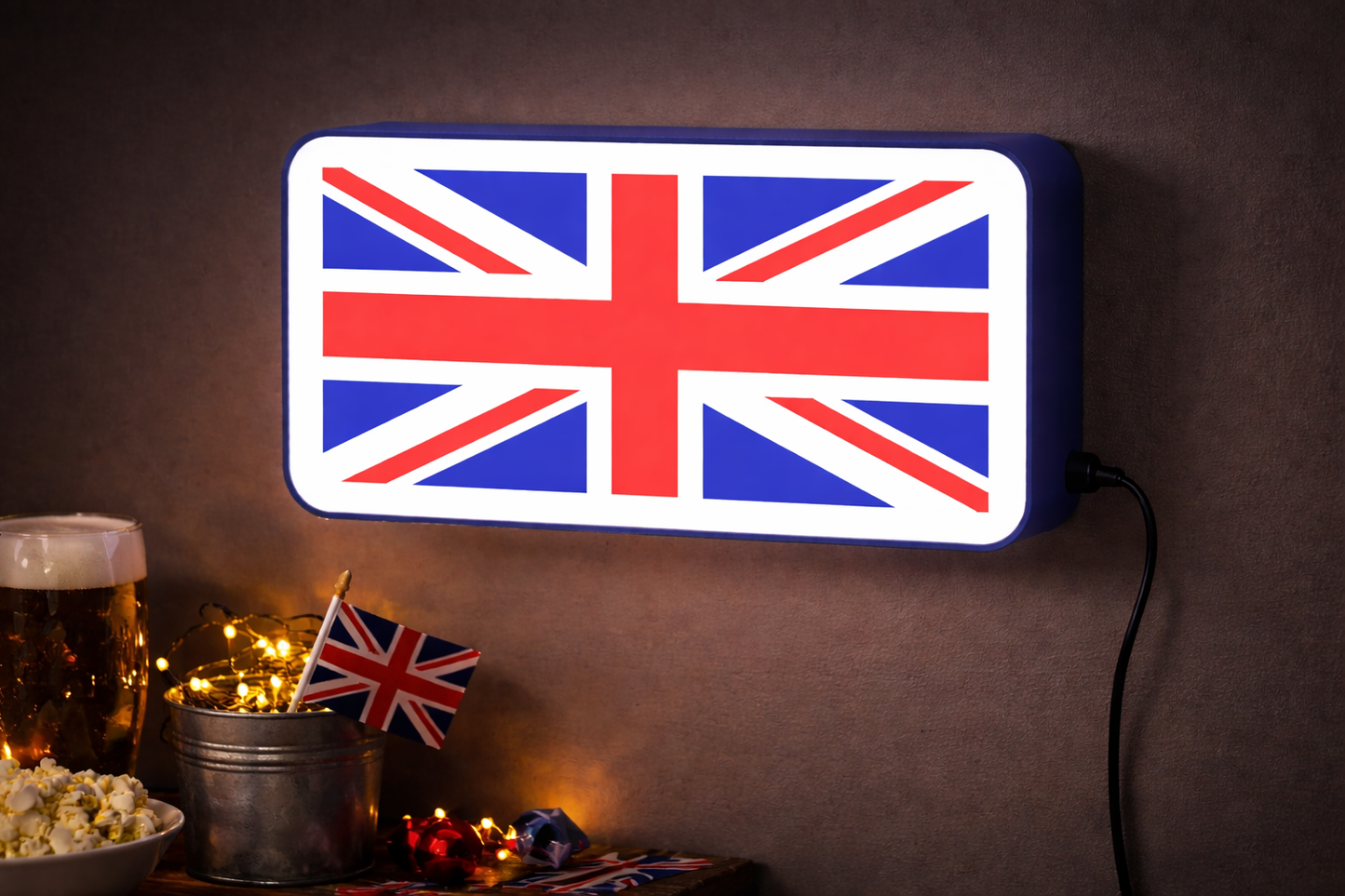 Union Jack LED Dimmable Light Box