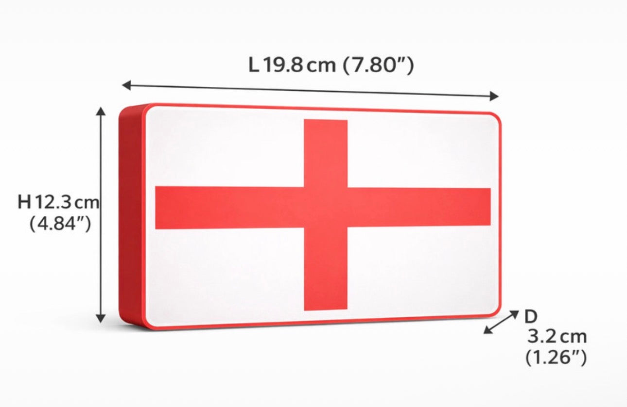England Flag LED Dimmable Light Box