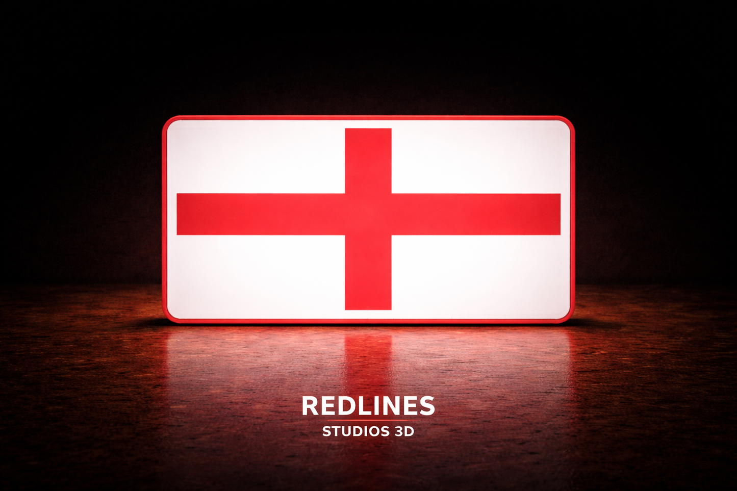 England Flag LED Dimmable Light Box